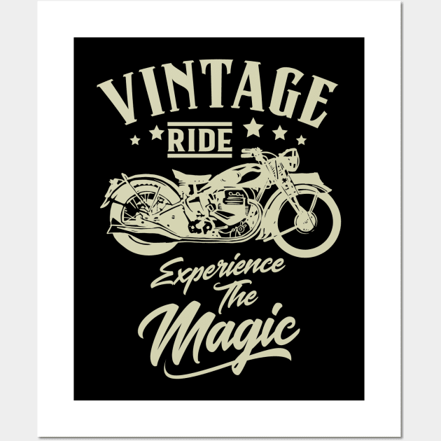 Vintage Ride - Motorcycle Graphic Wall Art by Graphic Duster